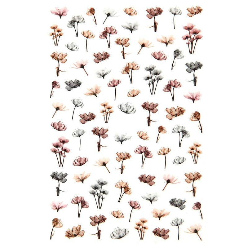 5 Sheets /350Pcs 3D Nail Art Dried Flowers Sticker Natural Real Dry Flower Nail Art Decoration Lovely Flower Beauty Nail Stickers for 3D Nail Art Acrylic UV Gel Tips - BeesActive Australia