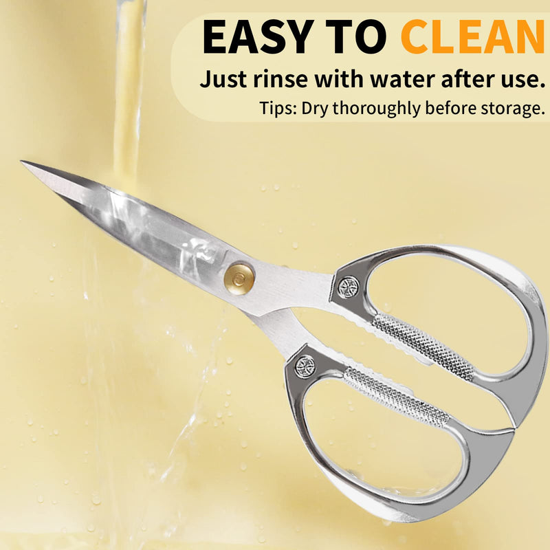 Newness Kitchen Shears, Stainless Steel Duty Kitchen Shears for Chicken, Beefs, Poultry, Fish, Meat, Vegetables, Stainless Steel Scissors with Non-Slip Easy Grip Handles for House Daily Use - BeesActive Australia
