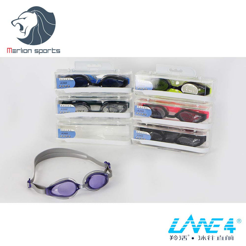 LANE4 A360 Swim Goggle for Adults IE-36055 Smk/Blk - BeesActive Australia