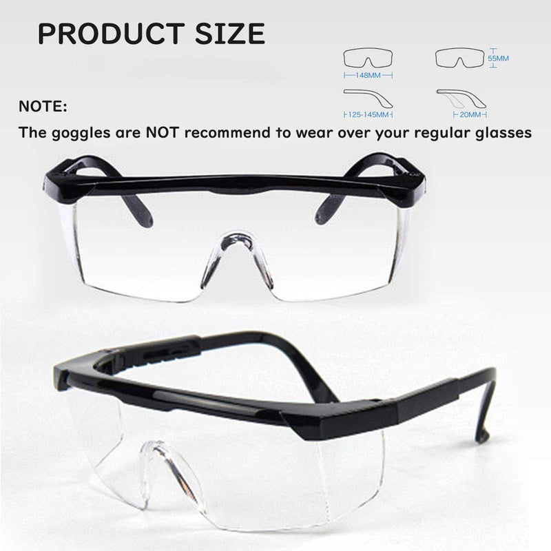 PAERDE Safety Glasses, Anti Fog Safety Goggles,Adjustable Temples Design Protective Eyewear for men & Women Clear Lens Dshm-01 - BeesActive Australia