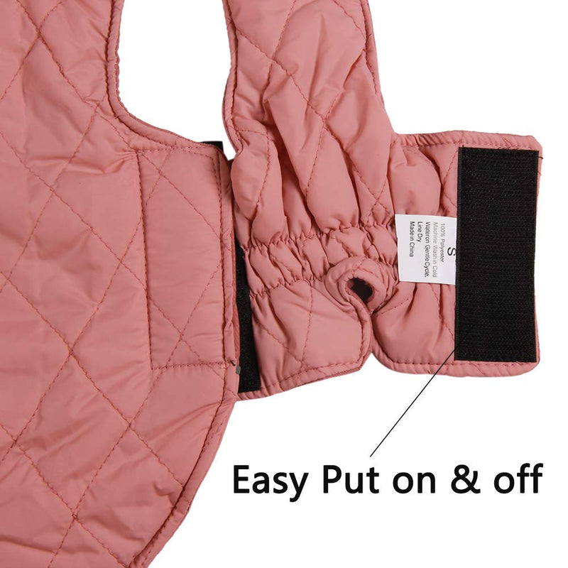 Vecomfy Reversible Dog Coats for Small Dogs Waterproof Warm Puppy Jacket for Cold Winter,Red Small (Pack of 1) Pink - BeesActive Australia