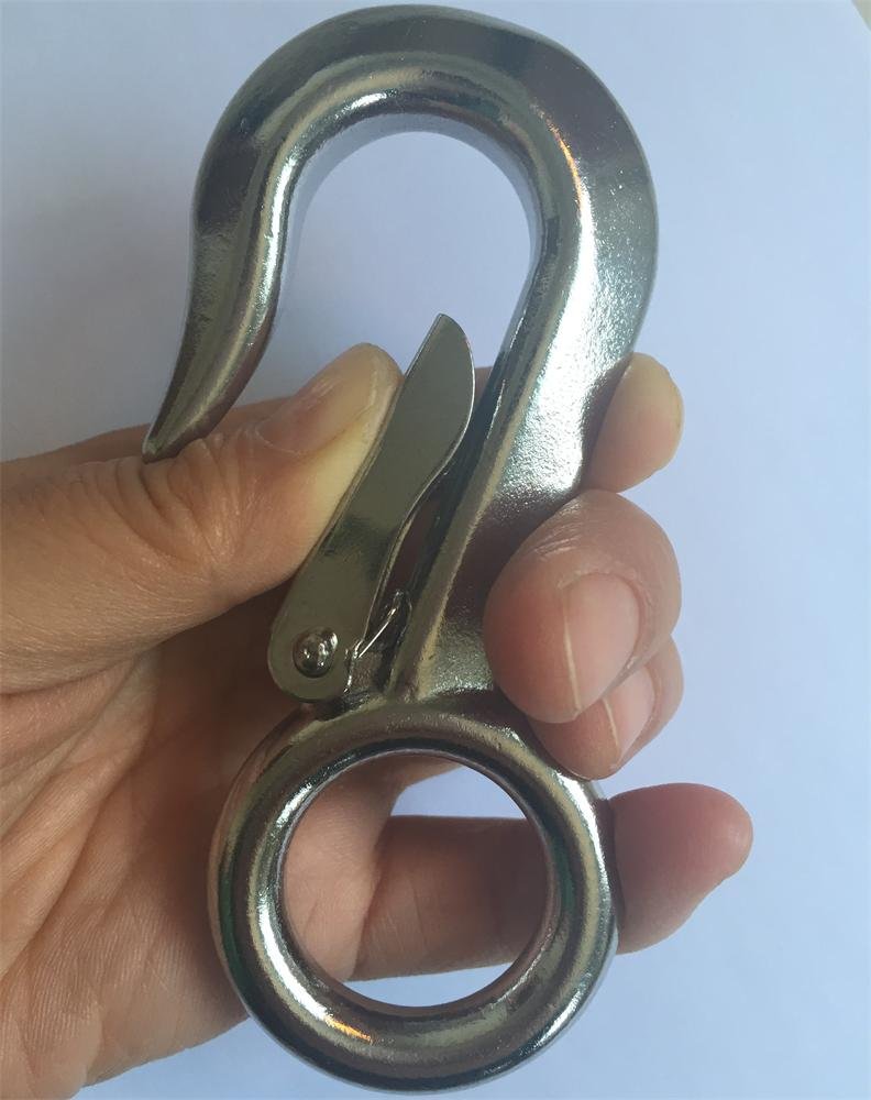 [AUSTRALIA] - Stainless Steel 1-1/8" Eye Hook with Latch,electric Polished, Marine Grade 