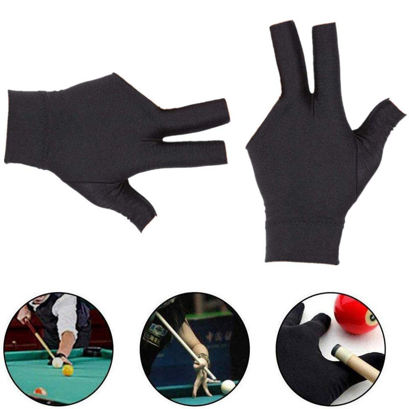 2 Pcs Billiard Gloves 3 Fingers Professional Show Snooker Billiard Pool Gloves for Man Woman - BeesActive Australia