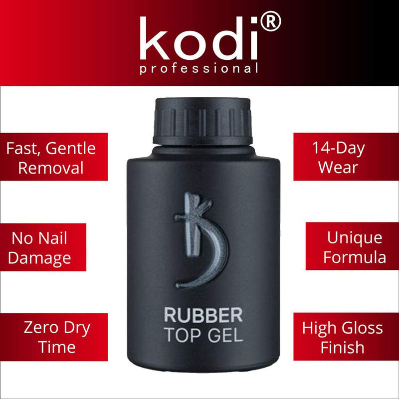 Professional Rubber Top & Base Gel Set By Kodi | 35ml 1.18 oz | Soak Off, Polish Fingernails Coat Kit | For Long Lasting Nails Layer | Easy To Use, Non-Toxic & Scentless | Cure Under LED Or UV Lamp - BeesActive Australia