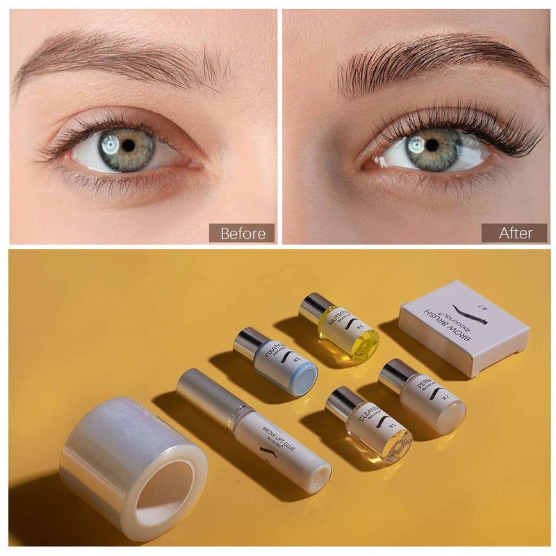 Eyebrow Lamination Kit -- Buqikma Professional Brow Lift Kit Eyebrows Lift Styling Kit Suitable for DIY and Salon (with plastic film) with plastic film - BeesActive Australia