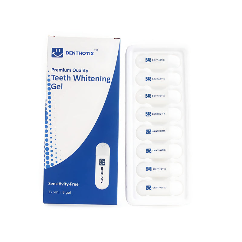 Denthotix Premium Quality 8 Teeth Whitening Gel Pods 33.6ml - A Stain Removal Sensitivity Free Formula for Whitening Teeth - Peroxide Free Teeth Whitener Gels - Safe for Your Enamel. - BeesActive Australia