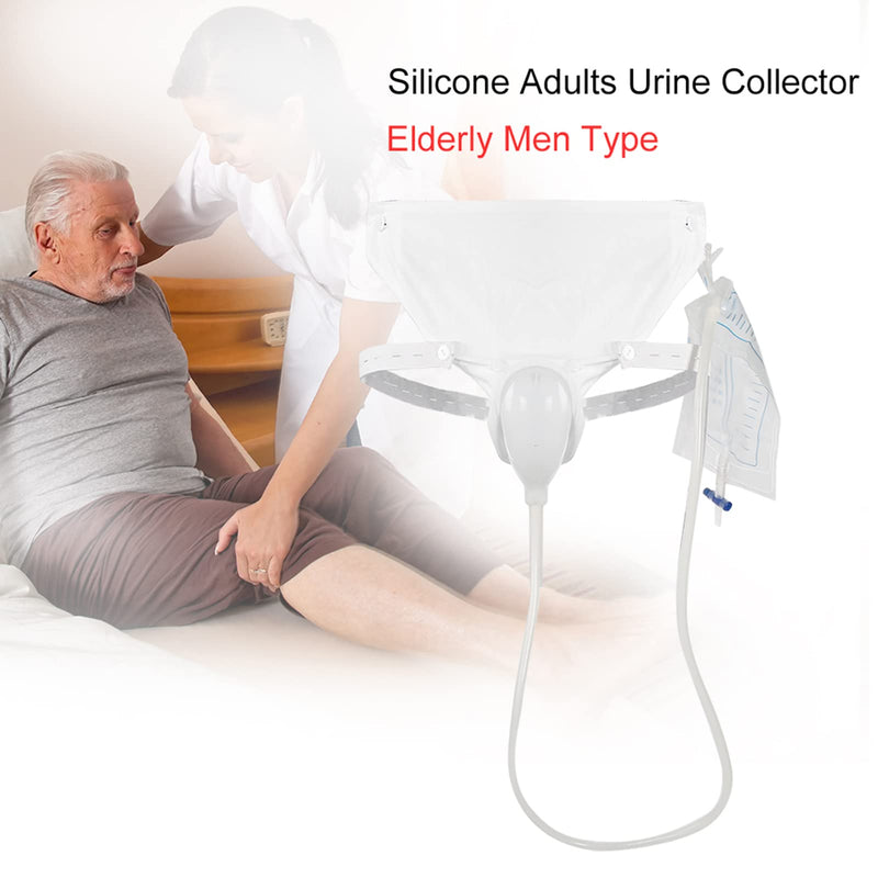 Urine Collector, Men Wearable Silicone Urine Catheter Bags Silicone Incontinence Bags with Elastic Waistband - BeesActive Australia