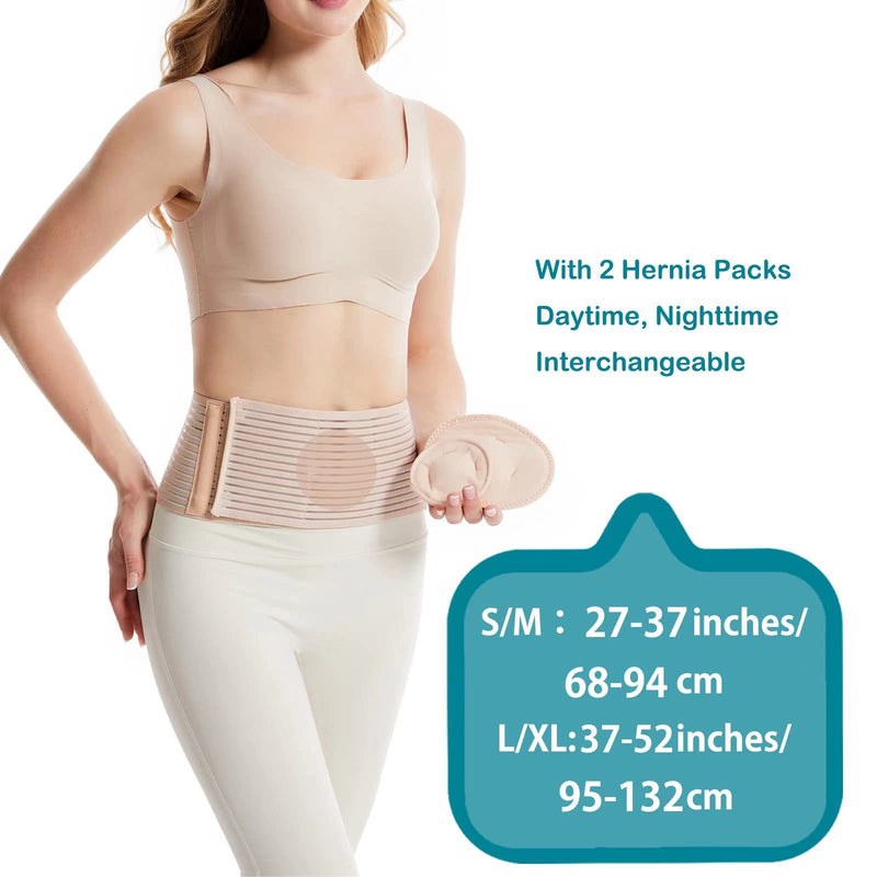 Umbilical Hernia Belt | Abdominal Hernia Belt for Men & Women | Belly Button Umbilical Hernia Binder w/ 2 Hernia Compression Pads | Ventral, Epigastric & Post Surgery Support Belts Large/X-Large (Pack of 1) - BeesActive Australia