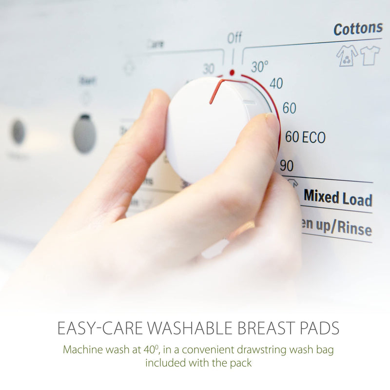Simply Gentle Washable Breast Pads – Soft & Absorbent – Discreet - Leak-proof Protection – Anti-Microbial & Easy to Wash – 6 Pads - BeesActive Australia