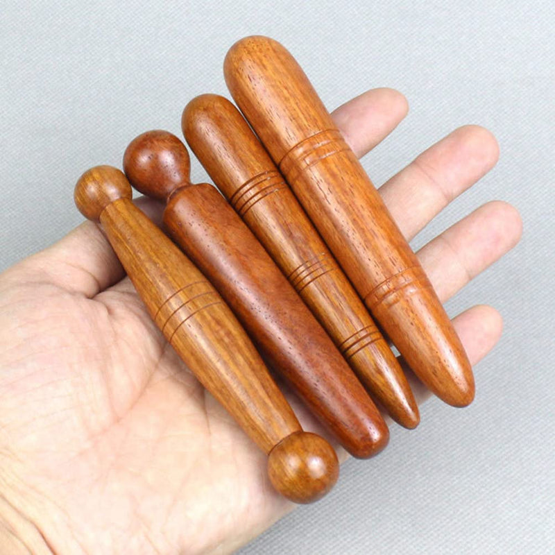 Beavorty 3Pcs Wooden Reflexology Sticks Foot Hand Massage Wooden Stick Tools Thai Face Neck Back Waist Massager Trigger Points - BeesActive Australia