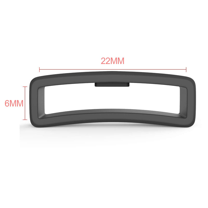 ISABAKE Replacement Fastener Rings Compatible with Forerunner 735XT/Forerunner 235/230/620/630 Band (Pack of 10) Silicone Connector Security Loop for Approach S20 S5 S6 Wristband,Black Black - BeesActive Australia