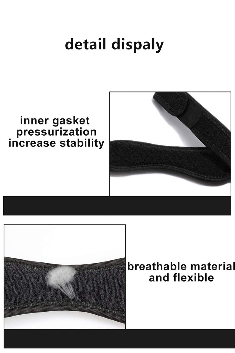 Ekun (Pair) Adjustable Patella Belt,Breathable Knee Band Knee Pads,Support-Shock-Absorbing, Suitable for Hiking,Football,Basketball,Volleyball etc.Men and Women Black - BeesActive Australia