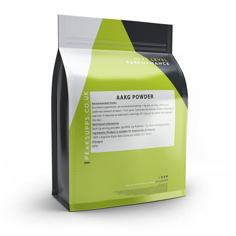 AAKG Powder 500g | 2:1 Ratio | Pure L-Arginine Alpha Ketoglutarate | Vegan Pre Workout Booster - BeesActive Australia