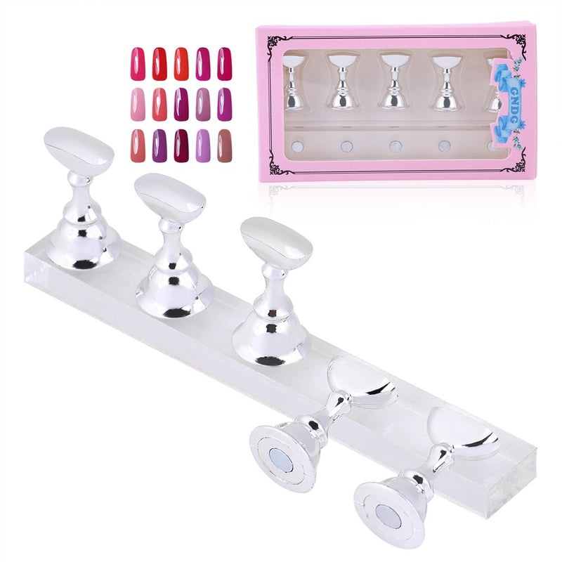 Flexible Acrylic Nail Art Practicing Set, Magnetic Nail Tips Holder, Professional for Salon for Home - BeesActive Australia