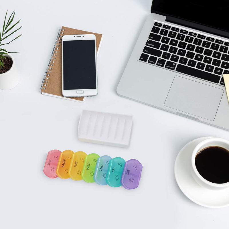 Little Daily Pill Box Case AM PM for 7 Day, Small Pocket Purse Pills Holder, Cute Drug Organiser Container 2 Times a Day - BeesActive Australia