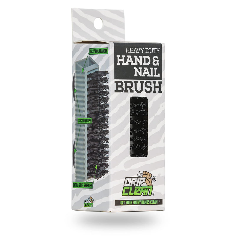 Grip Clean | Heavy Duty Nail Brush for Cleaning Fingernails – Nail Cleaning Scrub Brush for Men & Women | Mechanic Brush. Nail Brush Cleaner for Hands & Under Nails. Stiff Bristle Brush 1 Count (Pack of 1) - BeesActive Australia
