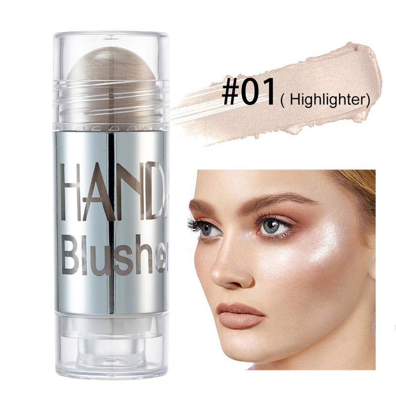 MEICOLY Highlight Contour Stick Face Highlighter Blush Waterproof Glow Subtle Shimmer Cream Pen Chubby 3D Brighten Makeup,3pcs Set - BeesActive Australia