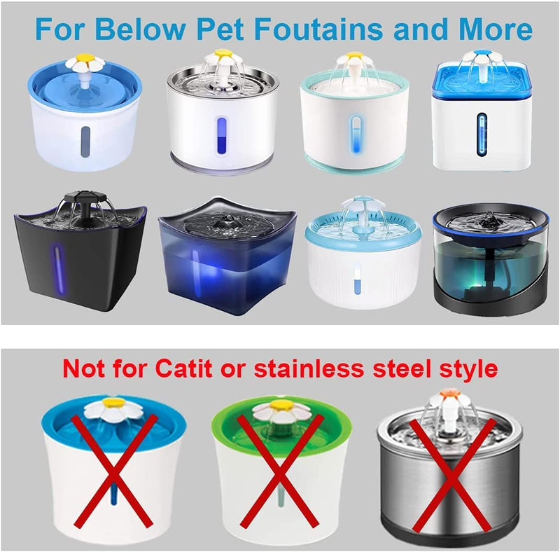 Cat Water Fountain Replacement Filter 4 9 16 Pack, BYEWIRE Pet Water Fountain Filter Replacement for Most Dog Cat Water Dispensers,Ion Exchange Resin and Activated Carbon Filters 9pcs-round - BeesActive Australia