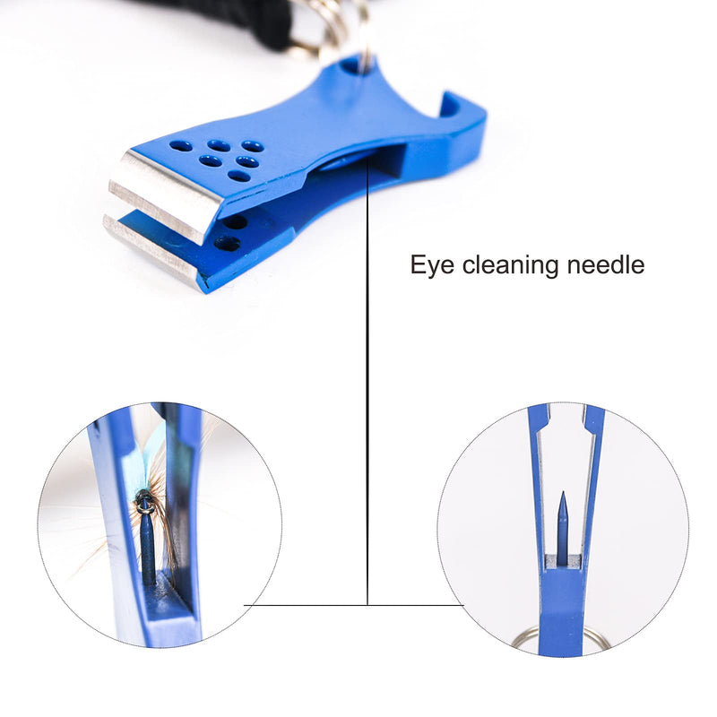 M MAXIMUMCATCH Maxcatch Fly Fishing Nippers Line Cutter Clipper Tools with Hook Eye Cleaner and Bottle Opener Blue (with lanyard) - BeesActive Australia