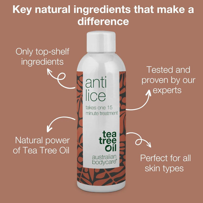 Lice Treatment from Australian Bodycare 100ml | Effective After a Single 15-Minute Treatment | This Head lice Treatment is Free of parabens and insecticides | Nit Treatment with Natural Tea Tree Oil 100 ml (Pack of 1) - BeesActive Australia