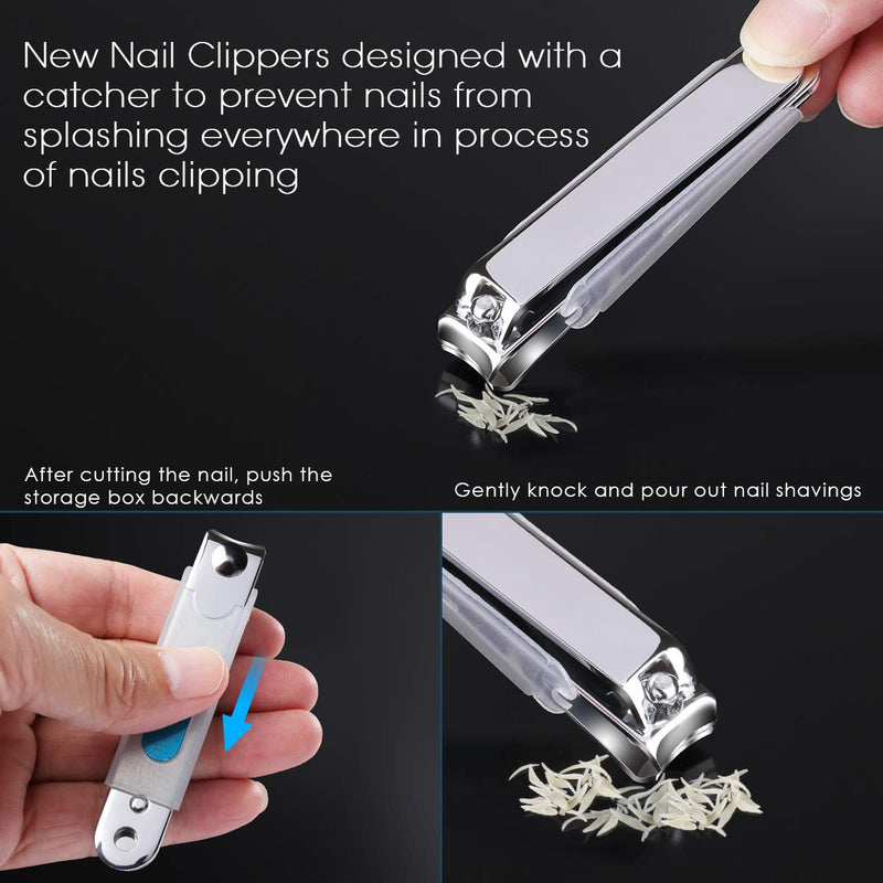 Nail Clippers,Bedace Toe Nail Clippers And Fingernail Clippers For Men/Women/Kids,4pic Nail Cutter Set Include Nail File - BeesActive Australia