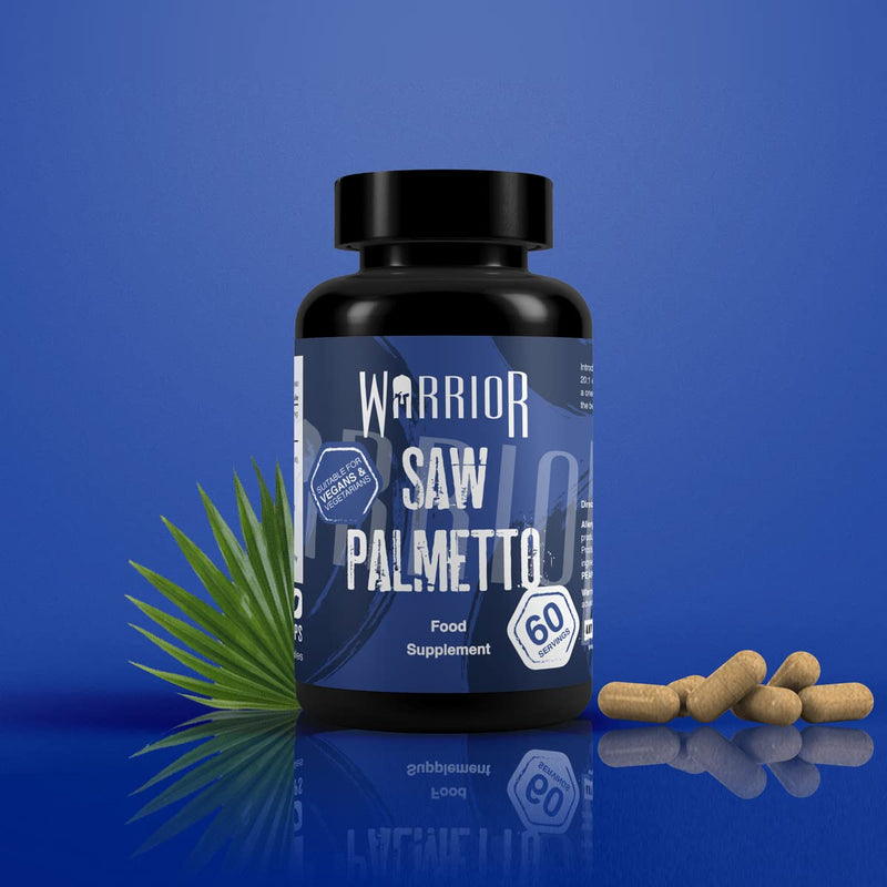 Warrior, Saw Palmetto - Prostate Support Supplement - 60 Capsules - 20:1 Extract - 1600mg - Vegan Friendly - BeesActive Australia