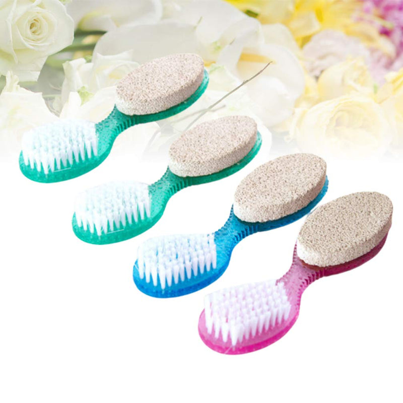 Milisten 4pcs Pedicure Paddle Kit Tool 4 in 1 Pumice Stone Exfoliator Feet Foot Hand Toe Nail Cleaning Brush File Emery Board Manicure Pedicure Foot Rasp Callus Corn Remover - BeesActive Australia