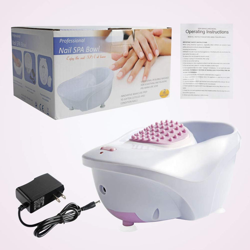 Electric Massage Nail Soaking Bowl, Manicure Hand Bowl Vibration Spa Massage Soak Soothing Relaxing Manicure Machine Soften Cuticles - BeesActive Australia
