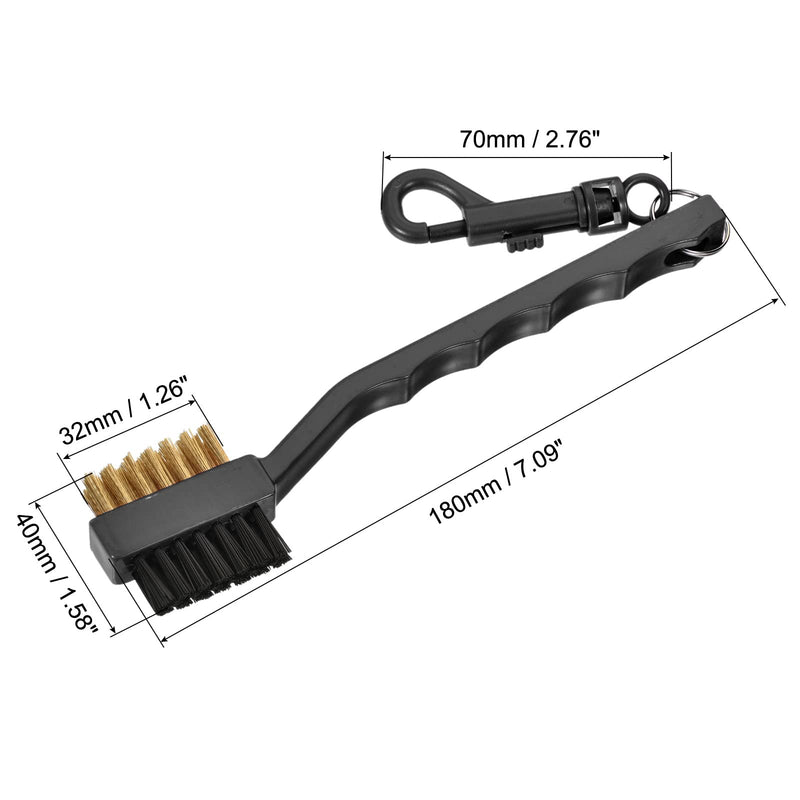 MECCANIXITY Golf Club Brush Double Sided Cleaning Groove Cleaner with Clip Black - BeesActive Australia