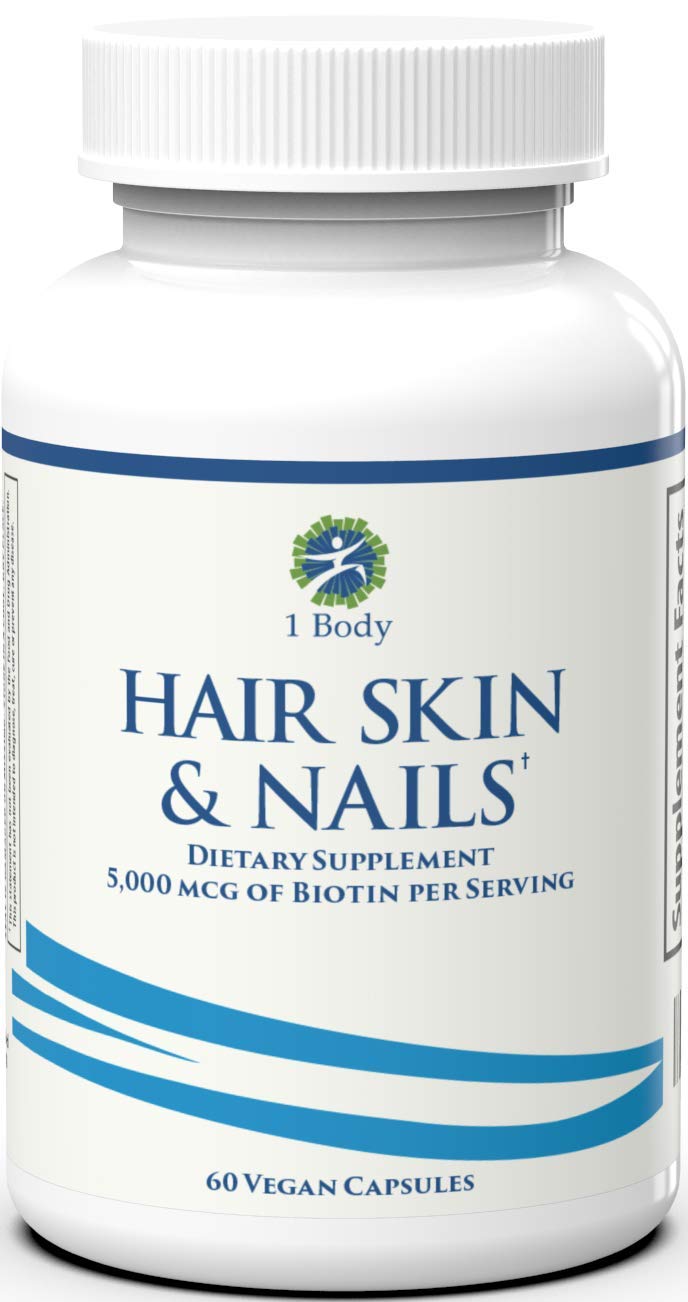 Hair, Skin, and Nails Vitamins – 5000 mcg of Biotin to Make Your Hair Grow and Skin Glow with 25 Other Vitamins - Nail Growth and Skin Care Formula for Men and Women - BeesActive Australia