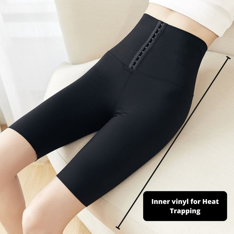 NANOHERTZ Sauna Sweat Shapewear Shorts Pants Thigh Workout Suit Waist Trainer Weight Loss Sweatsuit Exercise Fitness Women Small Above Knee Shorts - BeesActive Australia