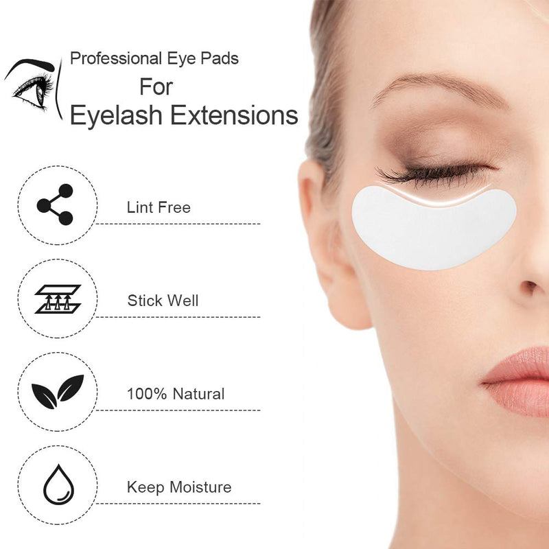 100 Pairs Eyelash Extension Eye Pads - Lint Free - Hydrogel Eye Patch/Lash Extensions Eye Gel Pads, Professional Under Eye Pads for Lash Extensions Supplies Pink - BeesActive Australia