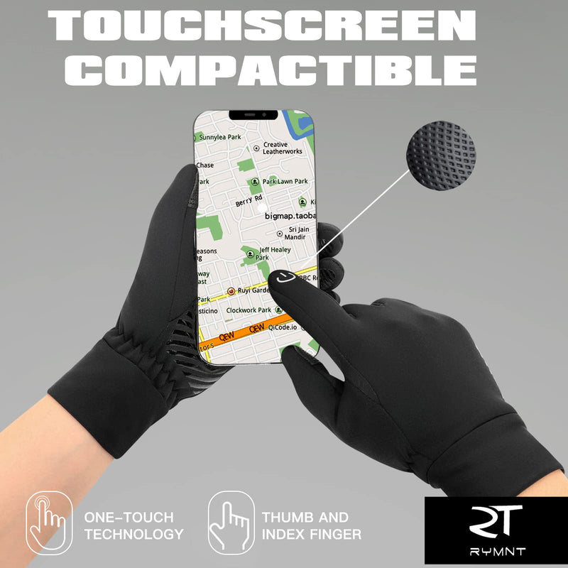 RYMNT Winter Gloves Touch Screen Water Resistant Thermal for Running Driving Cycling Working Hiking Warm Gifts for Men Women Black X-Large Women-XL/Men-L) - BeesActive Australia