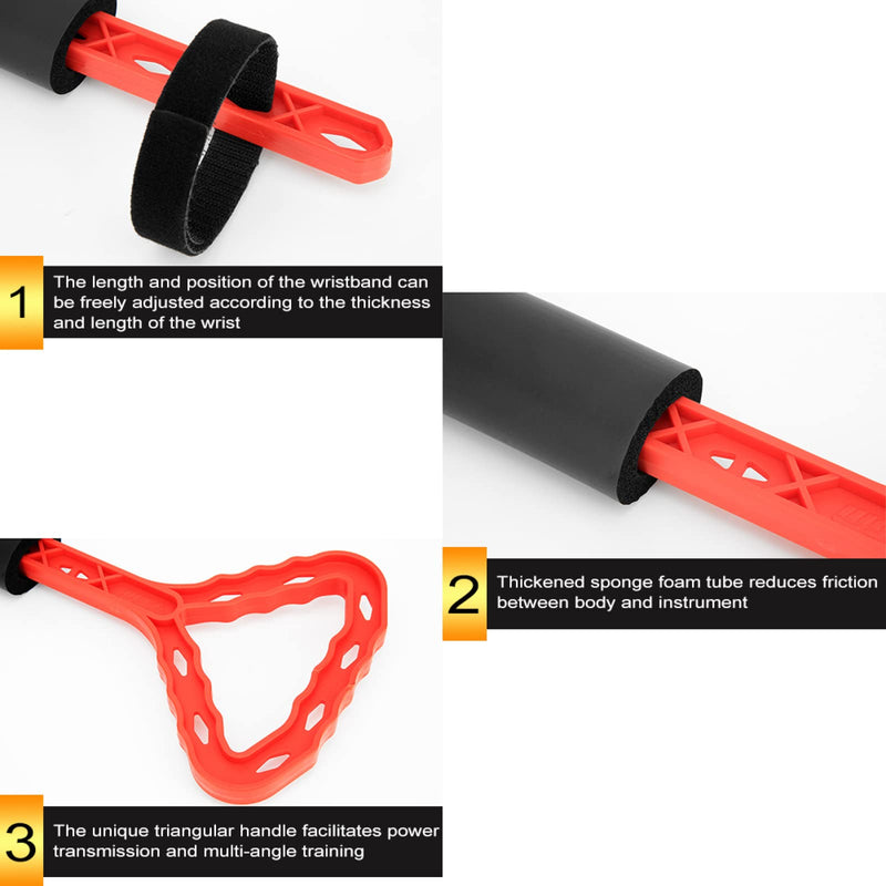 Tiyano Golf Swing Training Aid,Golf Spinner Swing Motion Trainer,Swing Trainer Correct Wrong Swing,Golf Posture Correction Improving Gesture, for Beginners Training Aid Indoor Golf Equipment Red - BeesActive Australia