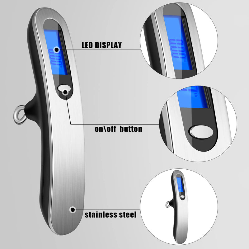 110 lbs Digital Bow Scale Bow Draw Weight Scale Bow Poundage Scale Compound Recurve Archery Bow Scale Portable Luggage Scale Archery Bow Maintenance Accessories with LCD Display for Weighting Suitcase - BeesActive Australia