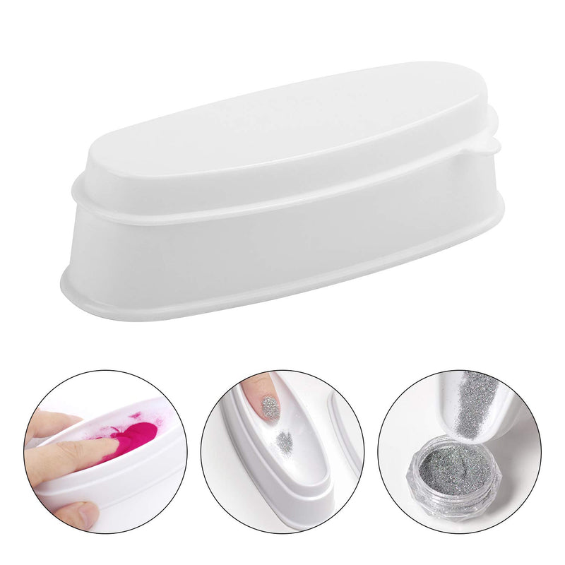 Dip Powder Recycling Tray, Professional Nail Dip System Container for Powders Sequins Glitter DIY Nail Art with Nail Art Dust Remover Powder Brush - BeesActive Australia