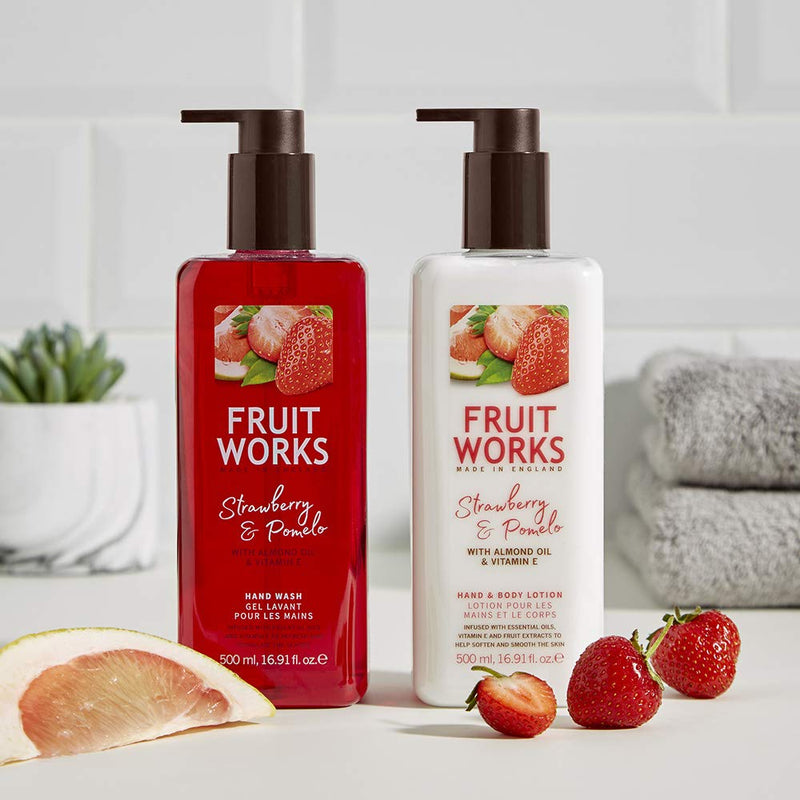 Fruit Works Strawberry & Pomelo Cruelty Free & Vegan Body Scrub With Natural Extracts 1x 225ml - BeesActive Australia