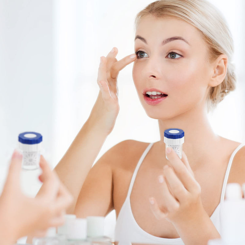 5 Pcs Contact Lens Barrel Cases, Contact Lens Cleaner Contact Washer Manual Rotation Contact Lens Cleaning Container for Eyes Care Classic style - BeesActive Australia