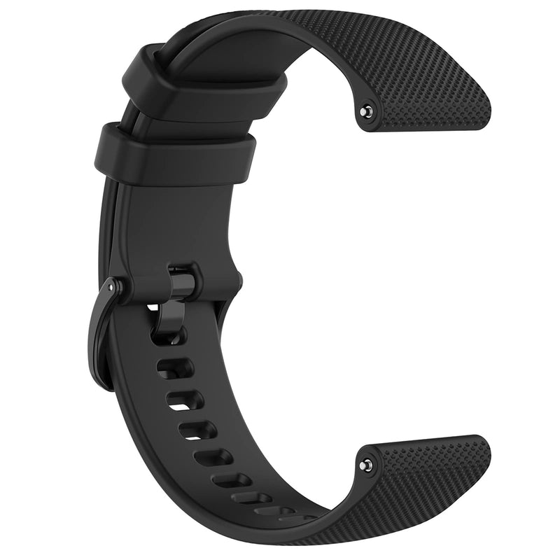 Compatible for Garmin Venu 2 plus Watch Bands, Disscool 20mm silicone Quick Release Soft Rubber Wrist Smart Watch band Replacement for Garmin Vivomove sport Black - BeesActive Australia