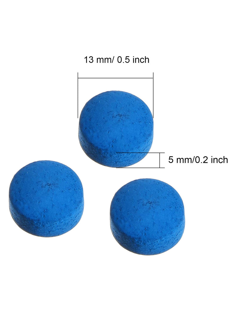 [AUSTRALIA] - Jetec 30 Pieces Billiard Pool Cue Tips Cue Pool Stick Replacement Tips with Storage Box for Billiard Pool Cues Supplies, 13 mm, Blue 