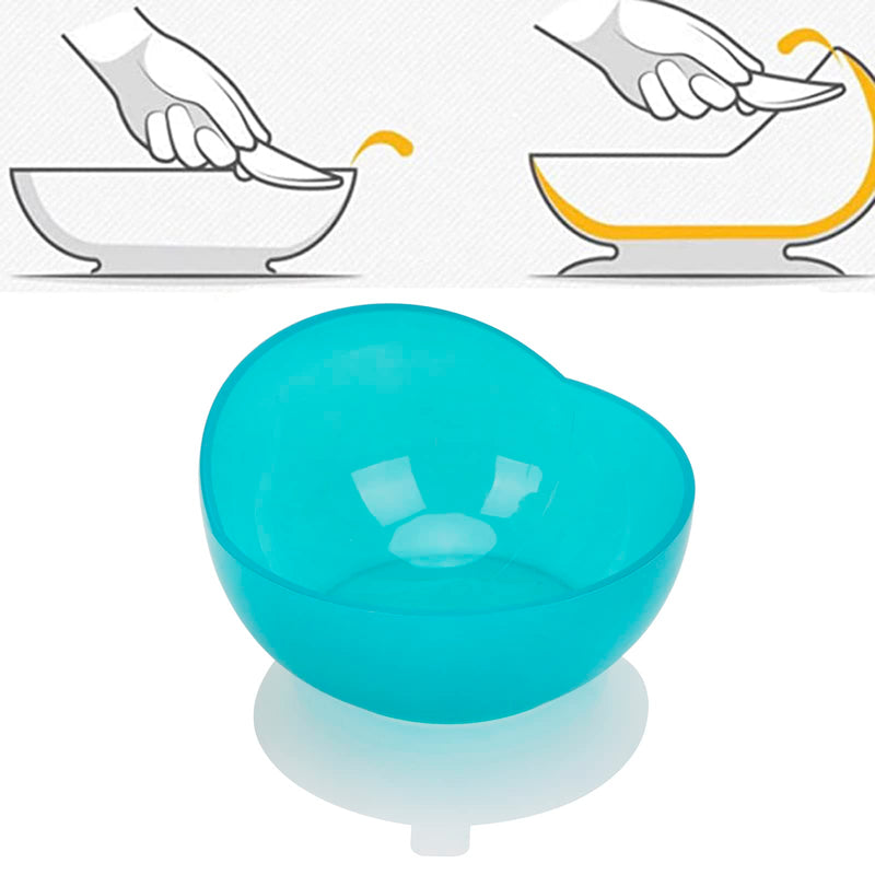 High-Low Scoop Bowl with Suction Cup Base Adaptive Self-Feeding Spill Proof Bowl Eating Aid Utensil Non-Skid Auxiliary Bowls Tableware for Elderly Parkinsons Disabled Tremors Stroke (Blue Bowl) Blue Bowl - BeesActive Australia