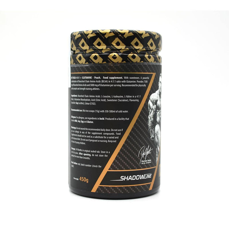 HIT BCAA 4:1:1 + Glutamine, 450g, 30 Servings (Peach) Peach - BeesActive Australia