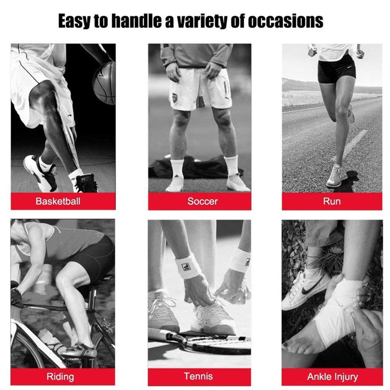 Ankle Brace Support Sleeve, Adjustable Breathable Elastic Anti-Sprain Ankle Brace Sleeve, for Basketball Sports Joint Pain Injury Recovery, Arch Support, Foot Ankle Swelling, Heel Spurs, 1 Pair (XL) XL - BeesActive Australia