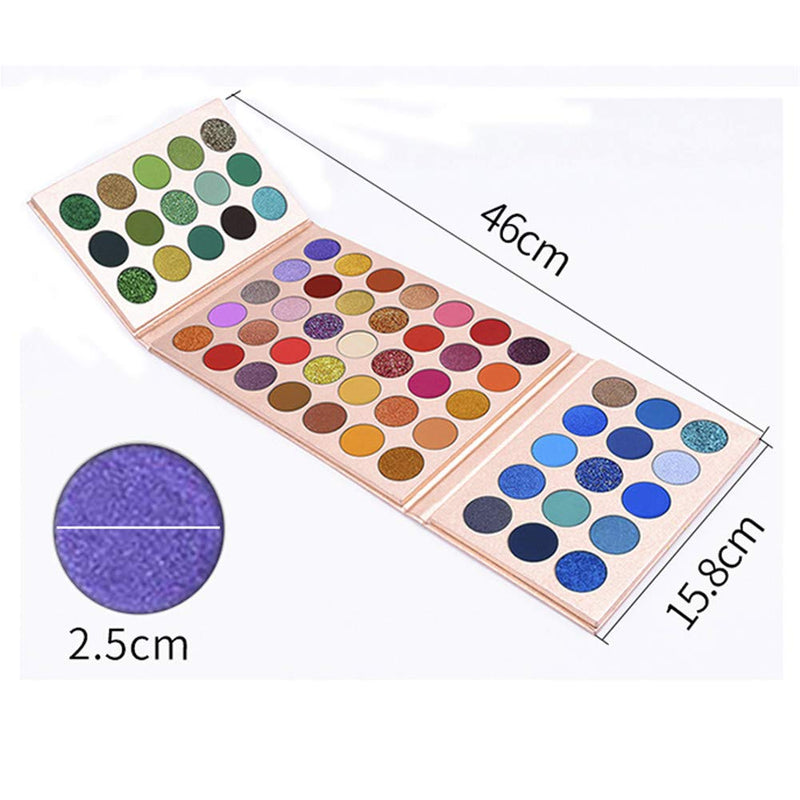 VERONNI 65 Colors Eyeshadow Palette Highly Pigmented Shimmer Matte Makeup Palettes Ultra Blendable Eye Shadow Pallet Nude Bright Eyeshadow Long Lasting Waterproof Makeup Palette For Girls Rose Gold - BeesActive Australia