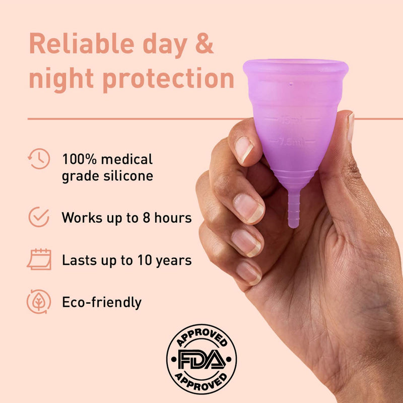 Sirona Reusable Menstrual Cup Large | Reusable Period Cup | Tampon and Pad Alternative | Heavy Flow - BeesActive Australia