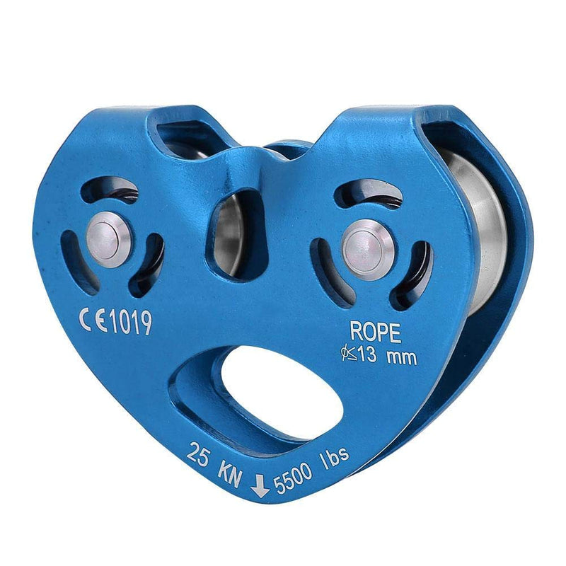 Climbing Pulley Alloy Constructed Single Swivel Rope Pulley Block for Hitch Tending Rigging Arborist Safety Equipment Blue - BeesActive Australia