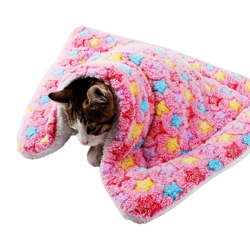 3Pcs Small Animal Bed Mat, Warm Bed Mat,Soft Plush Pad Mat,Small Animal Winter Sleep Bedding Mat for Rabbits,Hedgehogs,Cats,Ferrets Star 13''x18'' - BeesActive Australia