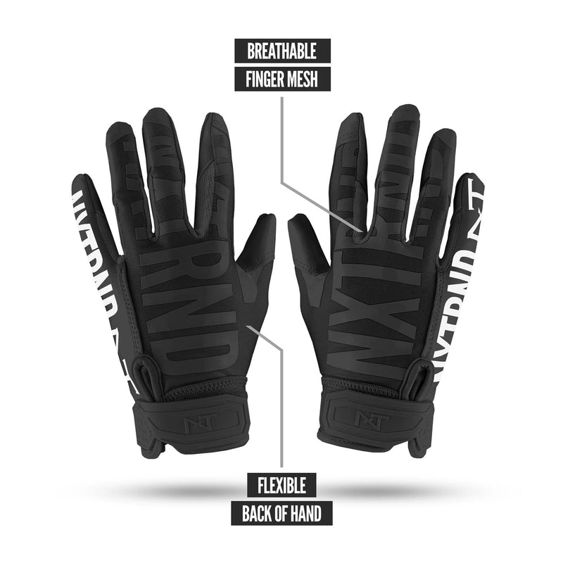 Nxtrnd G1 Pro Football Gloves, Sticky Receiver Gloves, Available in 10 Colors Black Small - BeesActive Australia