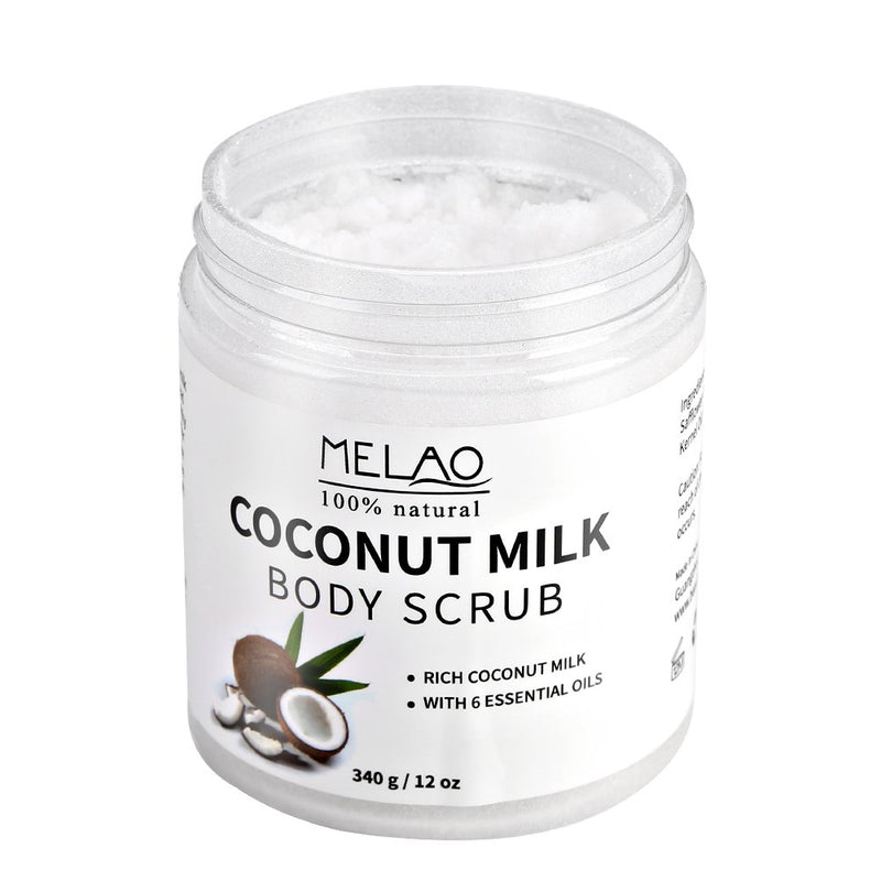 Coconut Milk Body Scrub, Ultra Hydrating and Exfoliating Organic Body Cream for Nourishing Scrubing Body Care Essential Lotion Exfoliator - BeesActive Australia