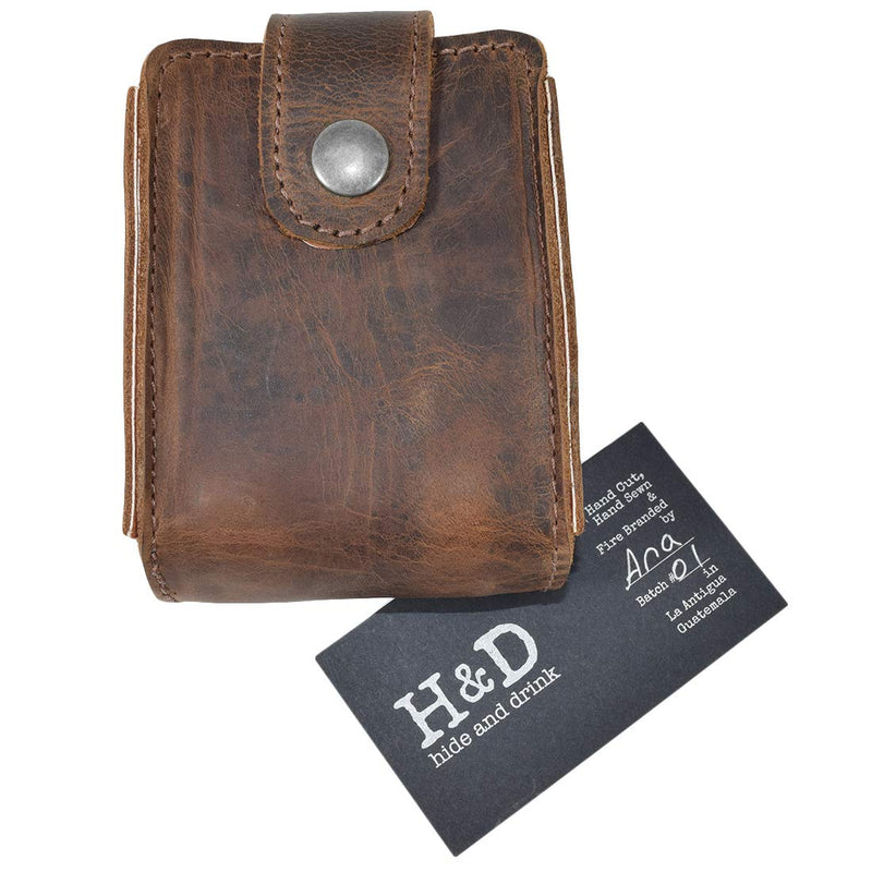 [AUSTRALIA] - Hide & Drink, Rustic Leather Double Deck Holder, Board Games Card Case, for Magicians and Poker Players, Camping Holidays Trips Essentials Handmade Includes 101 Year Warranty :: Bourbon Brown 